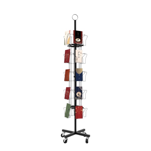 [TEMP-PP-000315] Greeting Card 5 Tier 20 Pockets Metal Stand Display